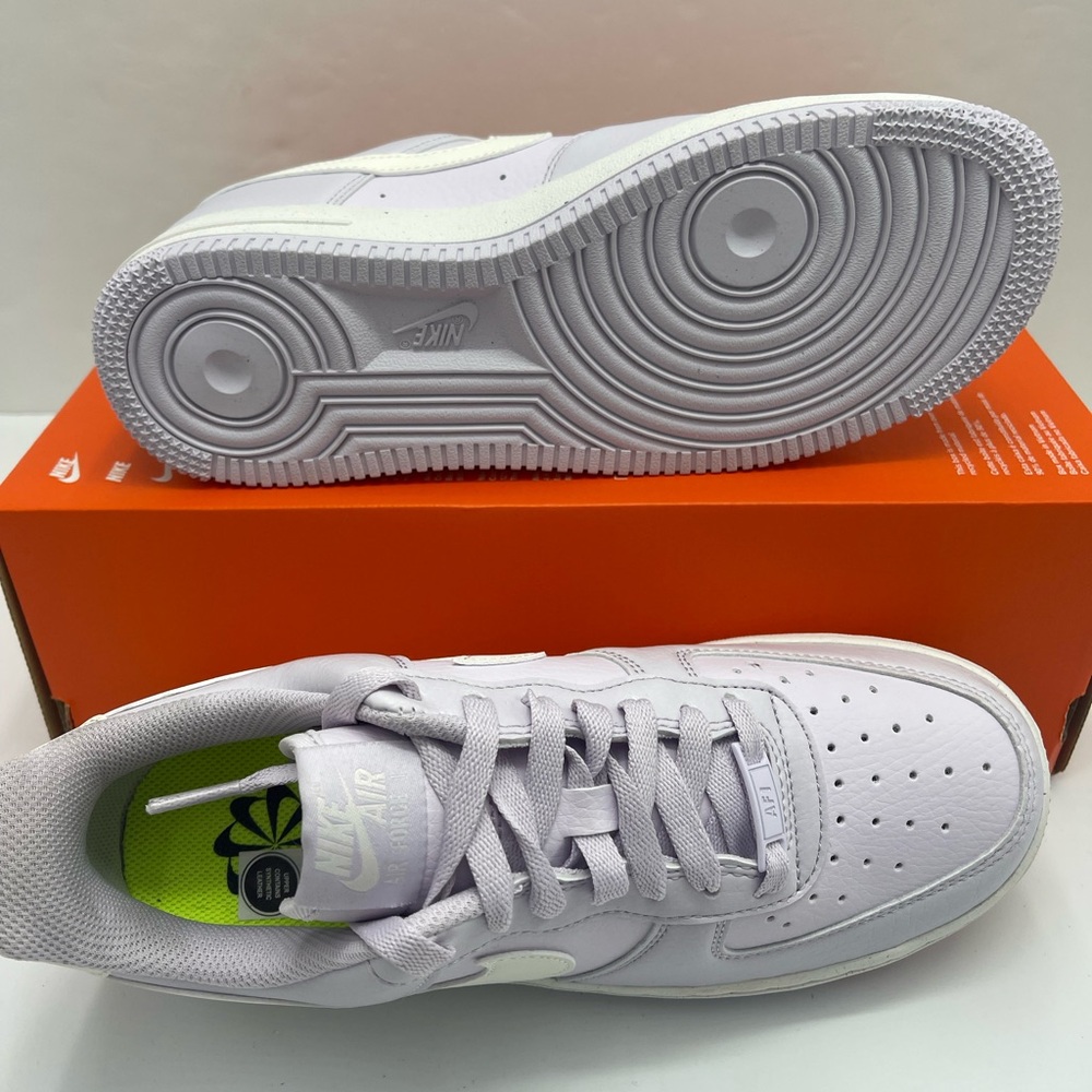 Nike Light Purple with White Accents WMNS AIR FORCE 1 07 NN Platform Sneakers - Picture 3 of 16